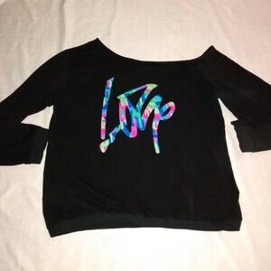 5XL women's long-sleeve Black pullover love graphics sweatshirt